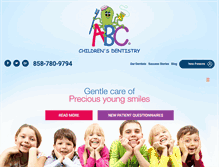 Tablet Screenshot of abcchildrensdentistry.com